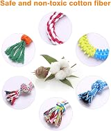 Wefine Puppy Chew Toys 100% Natural Cotton Rope for Small Medium Dogs 10 PCS view 2