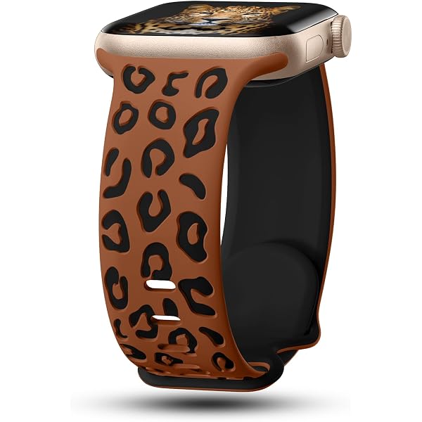Amazon.com: 3 Pack Leopard Engraved Bands Compatible with  display picture 1