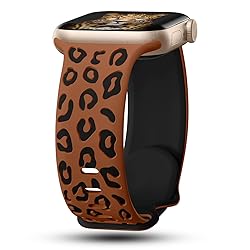 CreateGreat Sport Leopard Engraved Bands Compatible