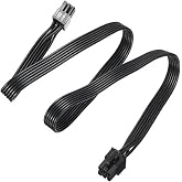 BANYUP PCIe 6Pin to 6Pin GPU Power Supply Cable - 30/50/70CM Universal Male to Male Flat Cord for Gaming PSUs