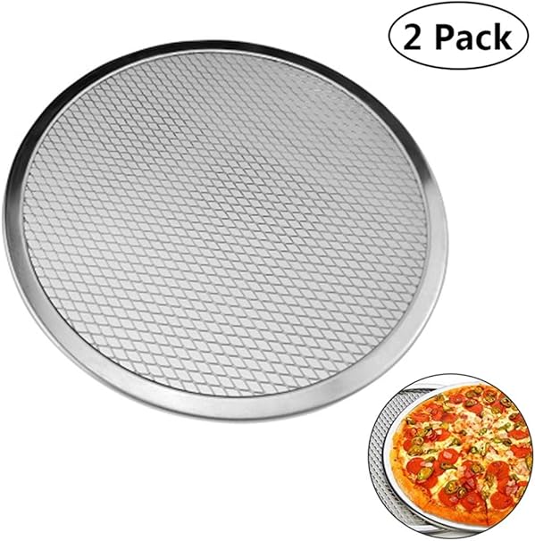 Pizza Pan With Holes Seamless Aluminum Pizza Screen Non