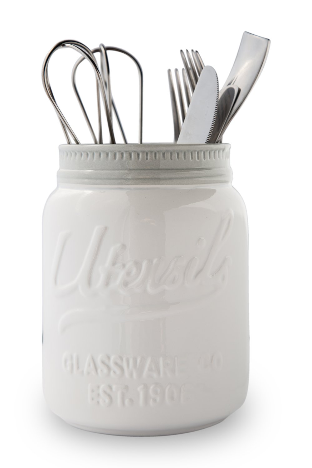 Wide Mouth Mason Jar Utensil Holder by Comfify Decorative Kitchenware