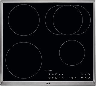 AEG IKB6431AXB Autarkes Kochfeld / Herdplatte mit Touchscreen, Topferkennung & Hob²Hood-Funktion / Induktionskochplatte / 4 Kochzonen / Edelstahlrahmen / 60 cm