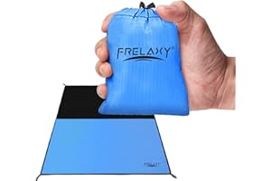 Frelaxy Pocket Picnic Blanket, Waterproof Sandproof Beach Mat, Compact Camping Tarp for Festivals, Hiking, Travel, Outdoor Re