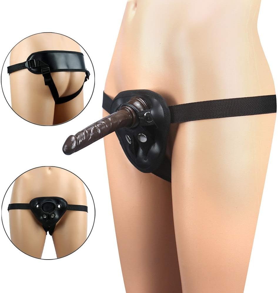 5.7 Inch Women Underwear Strápôn Soft Wand Stráp Ôn for Péggîng Ultra Elastic Harness Strap On for Men Men's Realistic Strapless Playful Toy Female Utensils Réalîstic Beginner (Color : Coffee)
