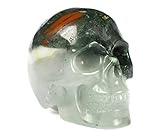 Skullis 2.0" African Bloodstone Crystal Skull, Hand