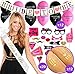 BACHELORETTE PARTY DECORATIONS KIT | Bride To Be Bridal Wedding Shower Set | Sash Veil/Comb Banner Bride Tribe Tattoos Photo Booth Props Balloons | Wedding Engagement Party Supplies Accessories