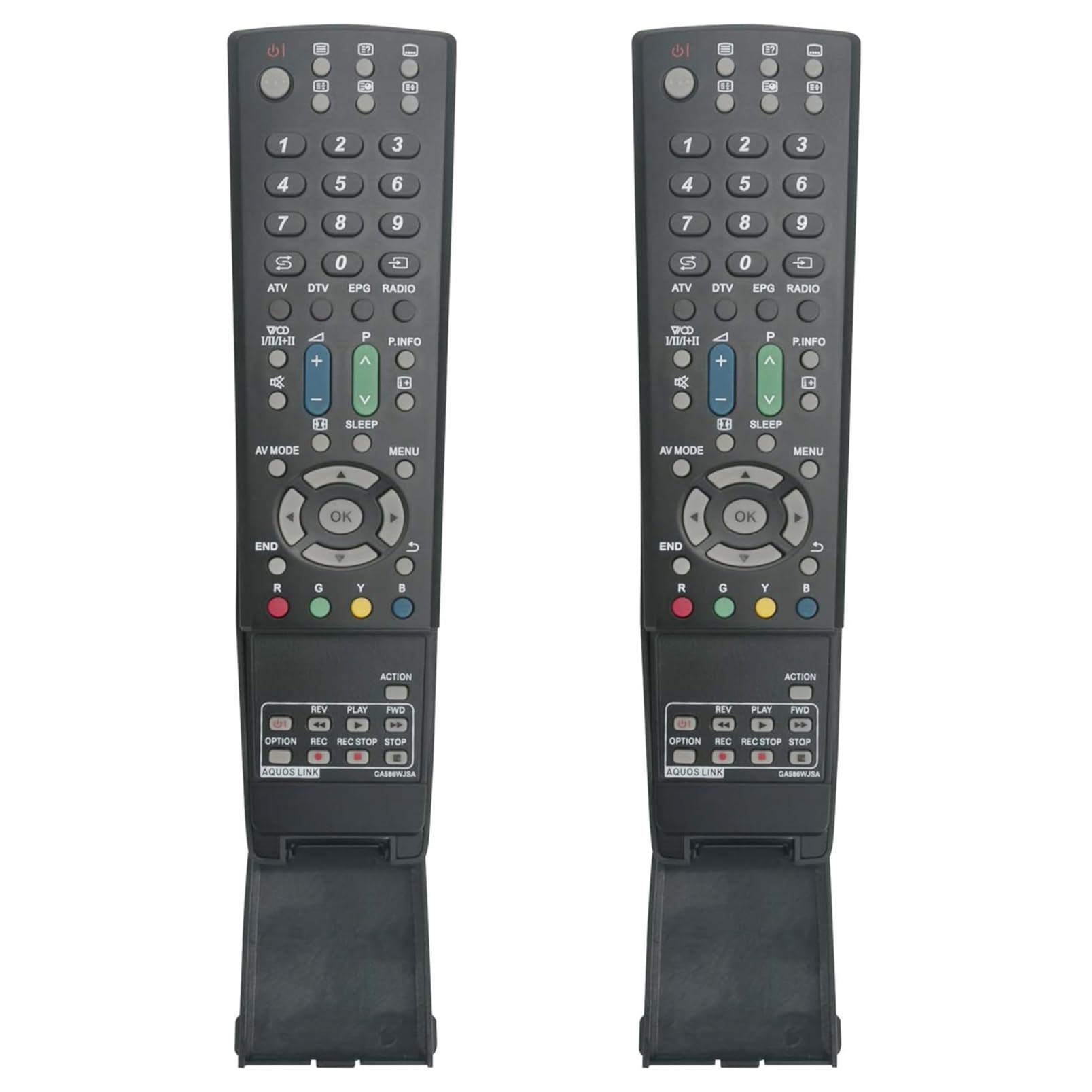 ALLIMITY 2Pcs GA586WJSA Remote Control for TV LC-32DH65S LC-42DH77S LC-46DH65E LC-37DH66E LC-37DH65S LC-37G20 LC-40DH77E LC-42G20 LC-46DH65S LC-46X20S LC-52DH65S