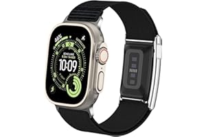 Nylon Sport Band Compatible with Whoop 5.0 Apple Watch Combo Band, Adjustable Fitness Wristband with Metal Bumper Case for Wh