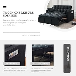 Eifizek 3-in-1 Convertible Sleeper Sofa Bed, Modern