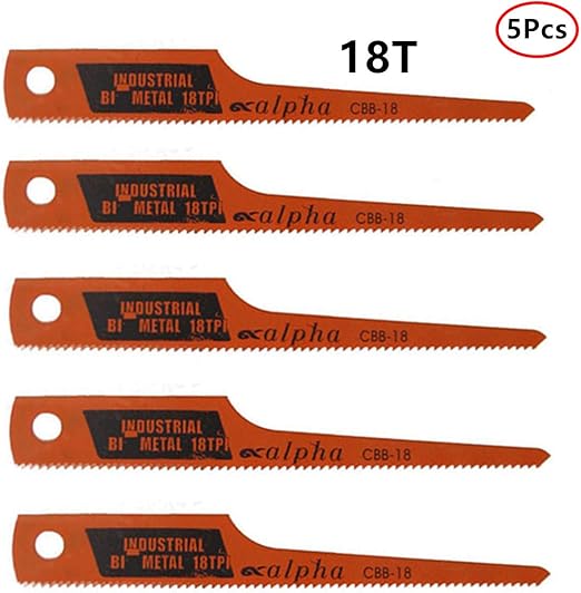 18T Reciprocating Saw Blade Set, Air Saw Hacksaw Blades Tools for Metal