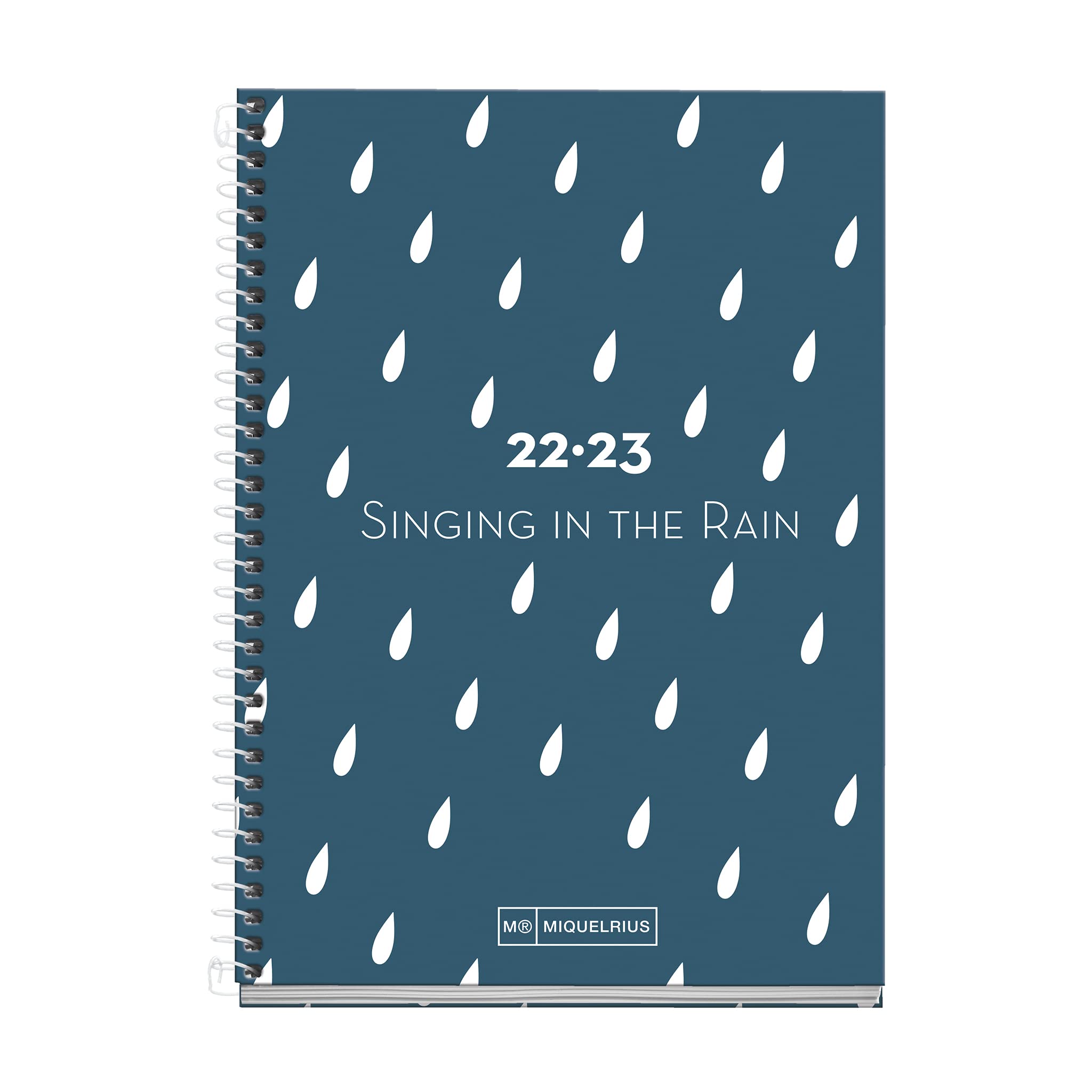 MIQUELRIUS - Agenda September 2022 June 2023 - Day Page - Active Size 11.7 x 17.5 cm - Bilingual: Spanish, English - School - Blue Rain