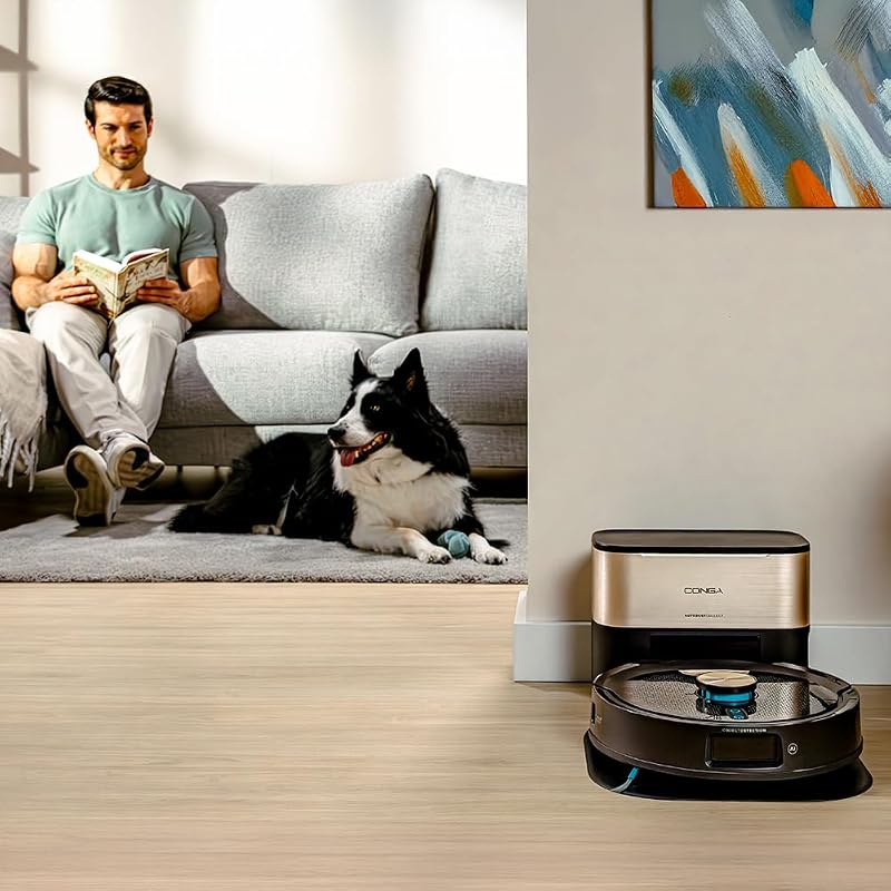 Robot Aspirador con Base de Autovaciado e IA Conga Y100 X-Treme. 20000Pa, Navegación Láser e Inteligencia Artificial, 20000Pa, Base de 2.8L, Autonomía hasta 220m², Control App 3.0 — foto 3 de 8