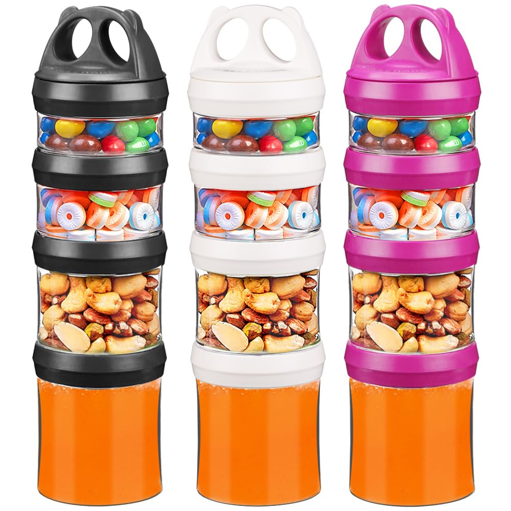 BeneLabel Stackable Food Storage Containers with Twist Lock System - BPA-Free Tritan Containers for Travel, Formula, Protein Powder, Snacks - Leakproof & Dishwasher Safe (Red&Blue&Black, 31oz per) Image BeneLabel Stackable Food Storage Containers with Twist Lock System - BPA-Free Tritan Containers for Travel, Formula, Protein Powder, Snacks - Leakproof & Dishwasher Safe (Red&Blue&Black, 31oz per) Image