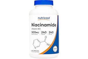 Nutricost Niacinamide (Vitamin B3) 500mg, 240 Capsules - Non-GMO, Gluten Free, Flush Free Vitamin B3