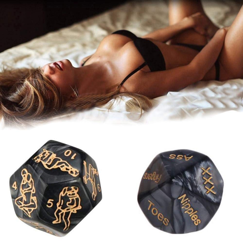 4pcs Romantic Novelty Game Dice, Role Playing Funny Gift for Valentine\'s Day, Honeymoon Bachelorette Party, Him and Her, Groom Roast, Bridal Shower, Newlyweds, Wedding, Anniversary, Marriage