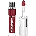 L'Oreal Paris Plump Ambition Hyaluron Lip Oil, 24 HR Lip Gloss with Hyaluronic Acid, Volumizing Formula with Glass-Like Shine, Berry Jolie 490, 0.16 Fl Oz
