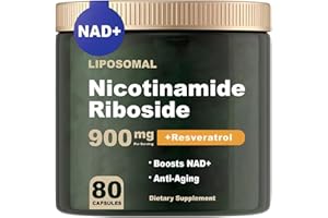 Rulinal NAD Supplement - NAD Nicotinamide Riboside 900 mg, Resveratrol, Quercetin - NAD Supplement for Anti-Aging, Energy, Focus - 80 Capsules