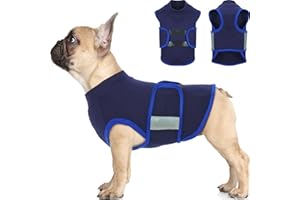 Yagamii Dog Anxiety Vest, Comfort Soft Dog Calming Vest Coat for Small Medium Large Dogs, Dog Anxiety Relief Jacket Shirt Wrap for Thunderstorms, Fireworks, Vet Visits, Separation, Navy, M