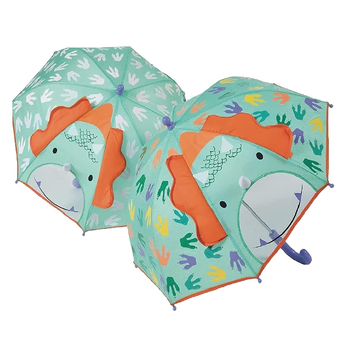 Floss & Rock 43P6409 Dinosaur Color Changing 3D Kids Umbrella, 22.05-inch Height