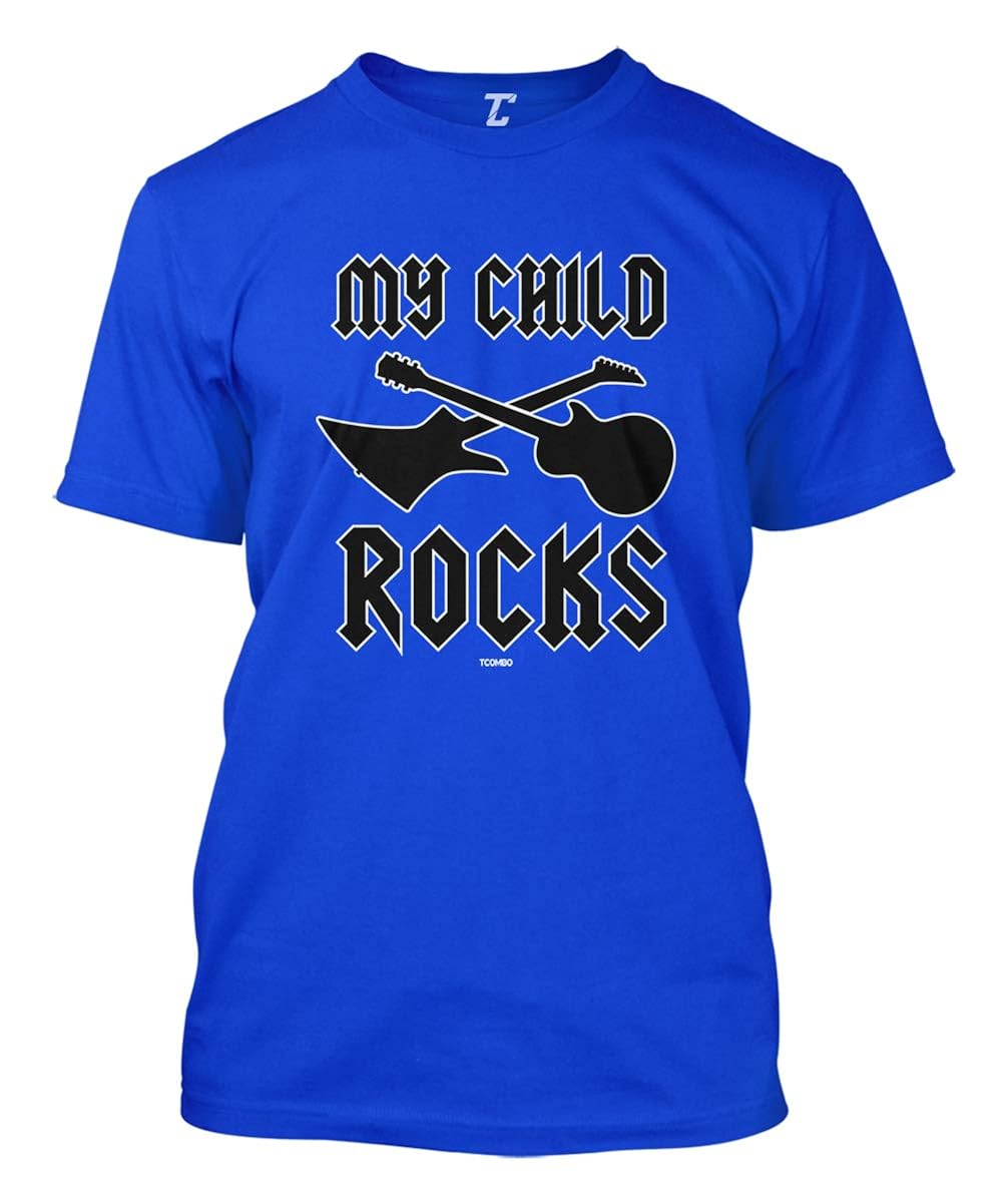 My Child Rocks Guitar Musician Band T Shirt 5938 Jznovelty