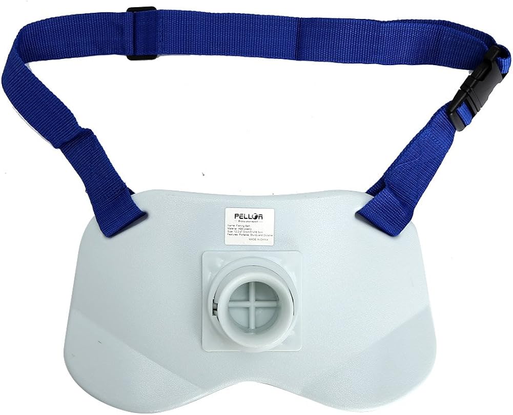 PELLOR 360°Adjustable Padded Fishing Fighting Belt Offshore Tackle Boat Fishing Rod Holder : Clothing