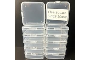 WOTERMLY 12 Pcs Clear Small Plastic Storage Containers with Lids, Ideal for Craft Supplies, Jewelry, Small Toys, Beads, Office & Household Organization