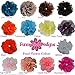 Pearl Chiffon Flower Hair Clip Funny Girl Designs (Black)