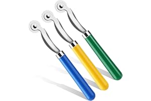 Nitlak 3 PCS Tracing Wheel,Tracing Wheel Sewing Tool, Plastic Handle Stainless Steel Pounce Wheel,Tracing Wheel for Sewing Patterns, Tracing Wheel Tool for Leathercraft, Professional Marking Spacer