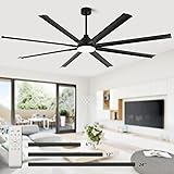 RIENAZA 96 Inch Industrial Ceiling Fan with Light