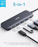 Anker USB C Hub 5-in-1 HDMI 4K USB C PD 85W, 2x USB A 3.0 5Gbps Data view 2