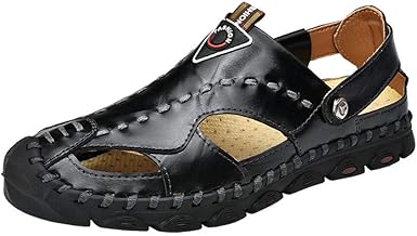 mens leather sandals amazon