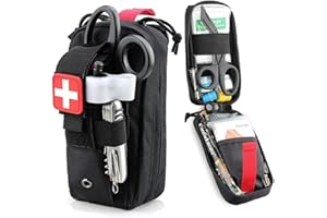 Portable IFAK Trauma Kit Tactical First Aid Pouch, MOLLE Emergency EMT Medical Pouches, Tourniquet Holder Everyday Carry Surv