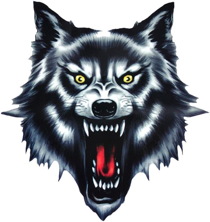 Aulley Wolf Head Motorcycle Motorbike Car Door Decal Badge Paster Film Emblem Stickers Truck Helmet Decor