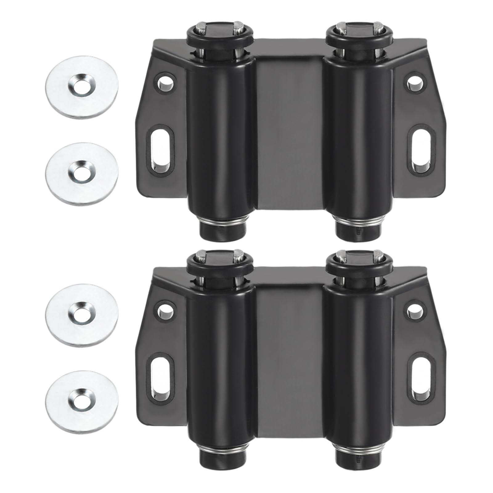 DTGN 67x46mm(LxW) Cabinets Magnets Latch - 2 Pack - Good for Kitchen Cupboard Drawer Furniture - Plastic PE Magnetic Closure Closet Door Catch - Black