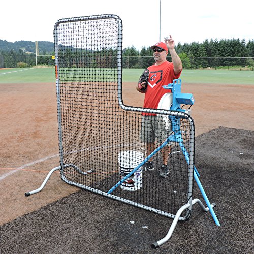 image for JUGS Fixed-Frame L-Shaped Protective Screen - Baseball Pitcher and Pit