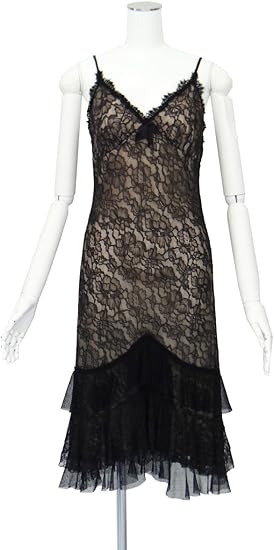 Amazon Rebecca Taylor レベッカテイラー キャミ 黒 レース タイト ワンピース ワンピース チュニック 通販