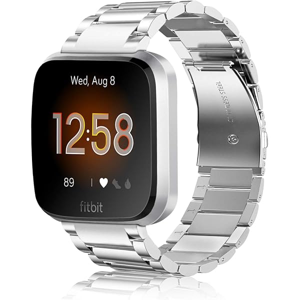 YILED Stainless Steel Magnetic Strap For Fitbit Versa 3 & Sense - Mesh Band With Adjustable Magnetic Lock