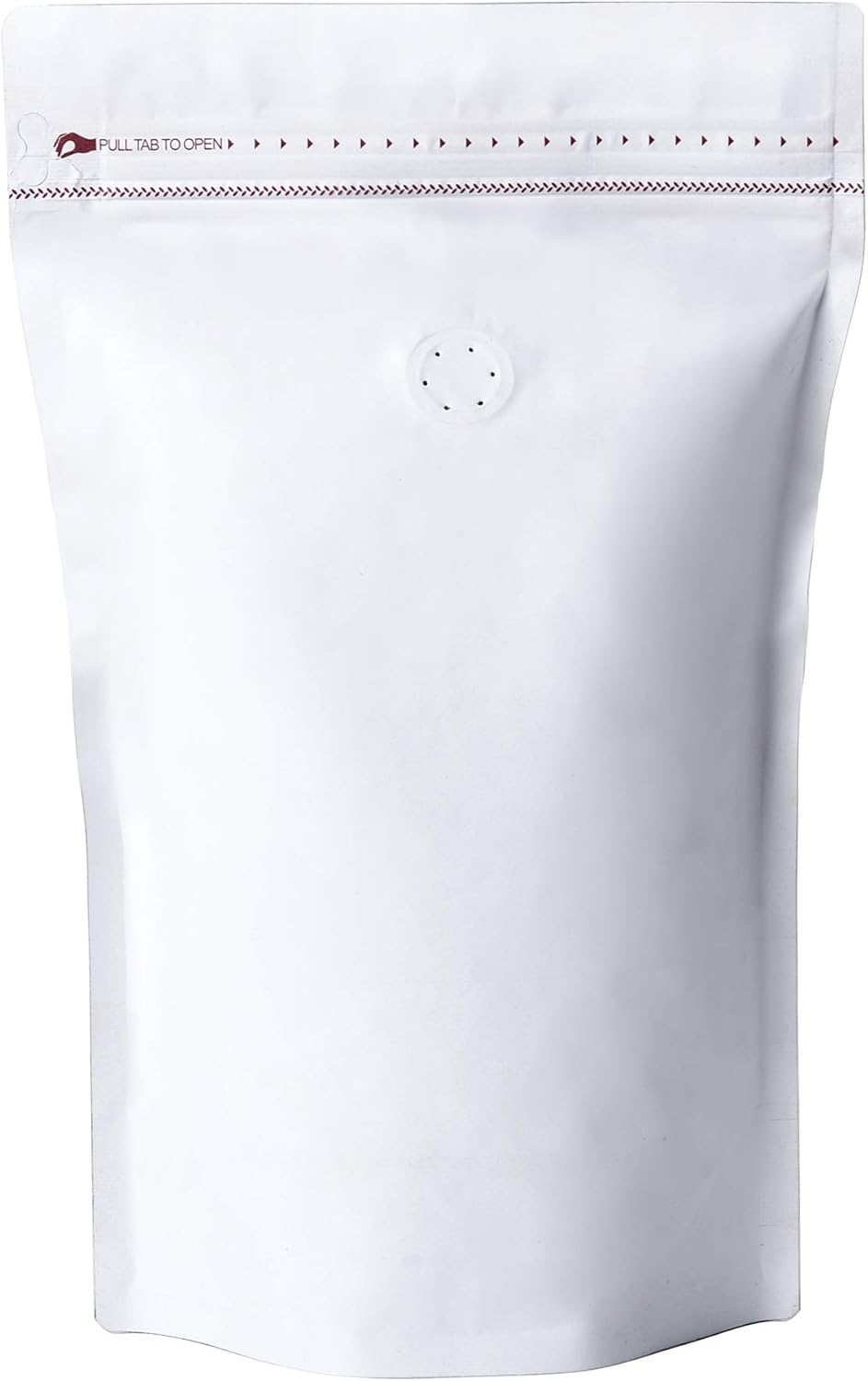 50 Pieces 8 Ounce Stand Up Coffee Bags - High Barrier Kraft Paper Coffee Pouches with Pull Tab Zipper & Degassing Valve, 50 pcs (8oz, 0.5lb, White Kraft)