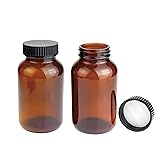 PEKYBIO Wide Mouth Packer Bottle, Amber Glass, 250