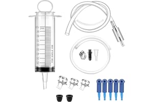 RDGXAED Brake Bleeder Kit - One Way Check Valve Hose Bleeding Kit 100ml Syringe, 50cm Hose, Oil Fluid Extractor Pump, Adapter - Brake Bleeder Tool for Motorcycle Cars Brake System Repair Maintenance
