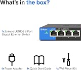 Linksys LGS108 8-Port Desktop Gigabit Unmanaged Network Switch view 7