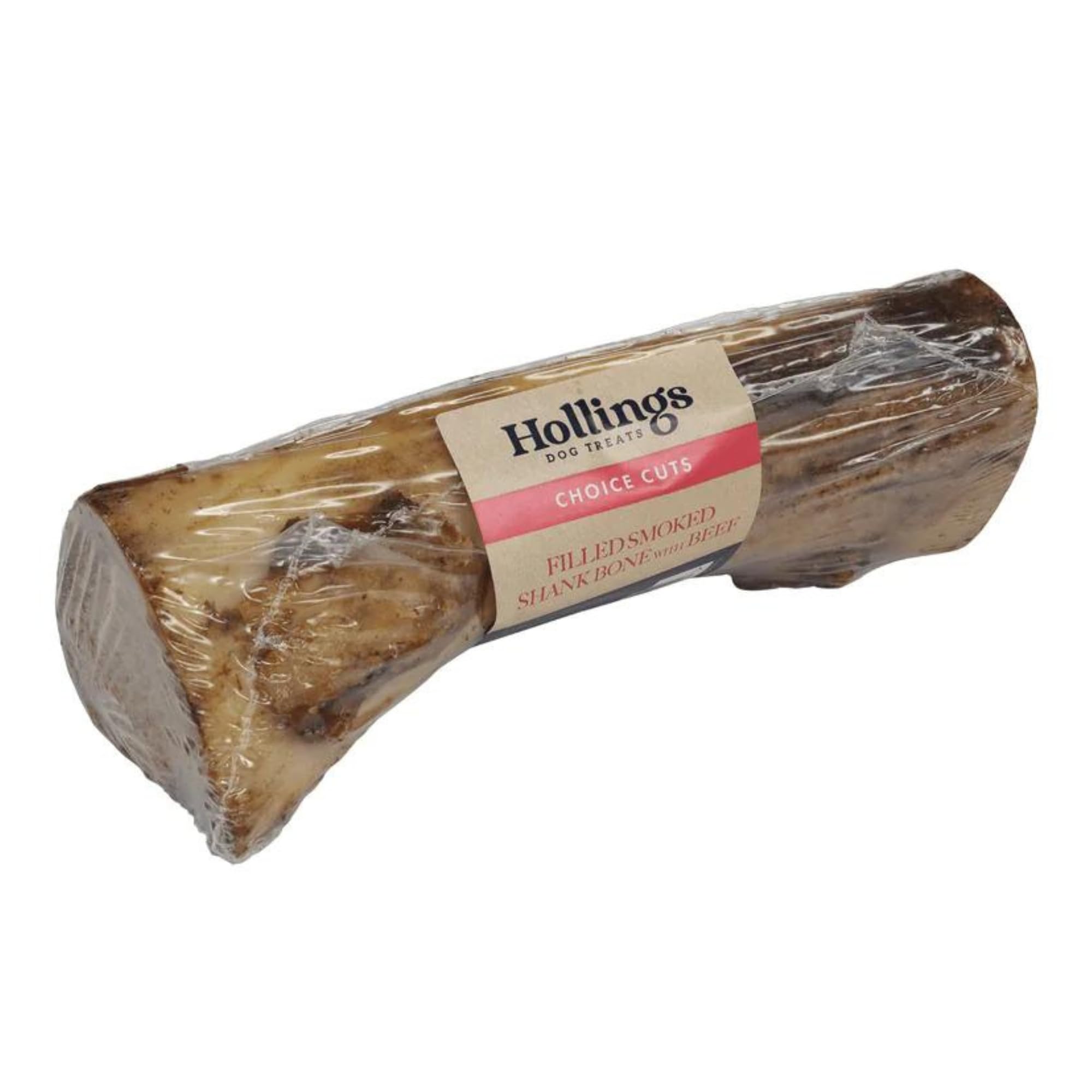 Hollings Filled Smoked Shank Bone Dog Chew, Delicious, Air Dried Long Lasting Bone for Adult Dogs, Made with 100% Natural Ingredients (1 Count)