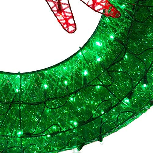 Holiday Living 36in Indoor/outdoor Green Artificial Wreath with Multicolor LED Lights Pricepulse