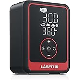 [2026 Upgraded] LASFIT CR1 Pro Tire Inflator Portable Air Compressor [3X Super Fast Inflation] 150PSI Air Pump for Car Tires Electric Tire Inflator with Digital Pressure Gauge, Smart Auto Stop