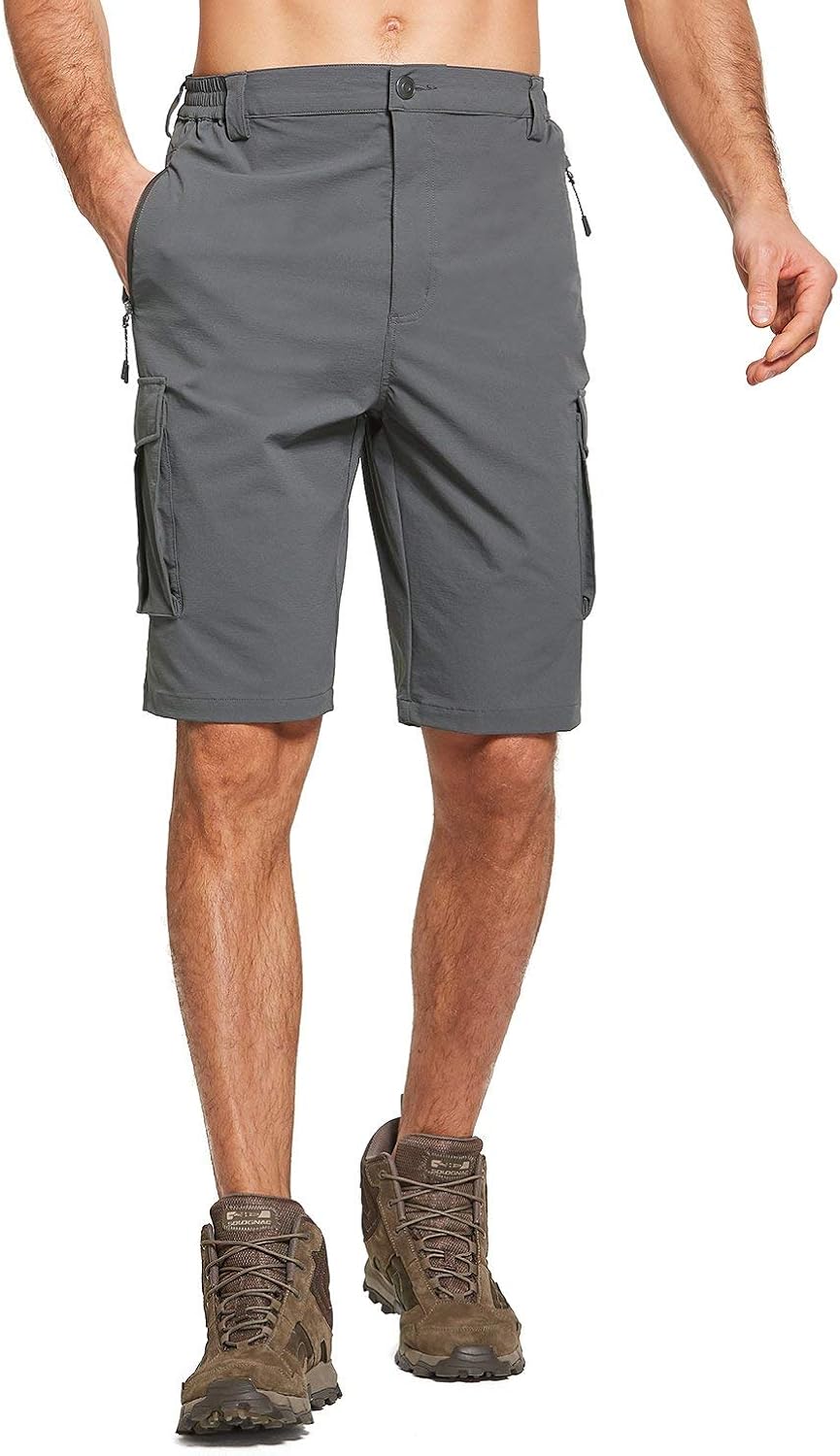 BALEAF Men's Stretch UPF 50+ Cargo Shorts Quick Dry Lightweight Breathable for Hiking, Camping, Travel: Clothing
