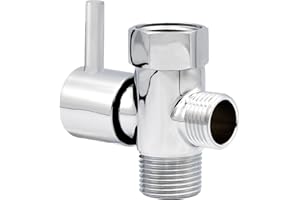 LUXE Bidet 7/8" x 7/8" x 1/2" Shut-Off Valve T-Adapter for Bidets, Only Compatible with NEO Series Bidet Attachments (Original Lever, Chrome Finish)