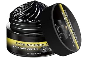 Tire Care Wax - 50g High Gloss Shine Tire Polish, Long Lasting Tire Gel for Black Glossy Tires, Water Resistant, Restores Pla