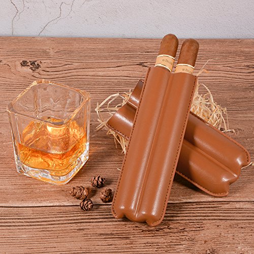 Volenx Cigar Case, Small Leather Cigar Travel Case