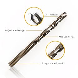 M MIMHOOY 2Pcs M35 Cobalt Drill Bits 10mm Drill Bit